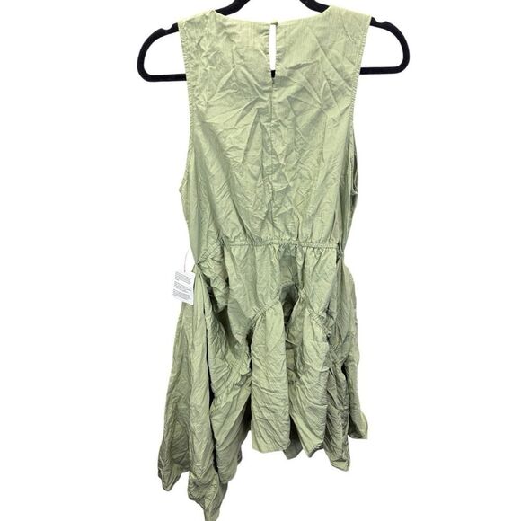 ASOS Design Green Sleeveless Tiered Ruffle Dress US 12 NWT Irregular Hem - Picture 8 of 14